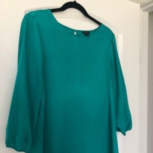 Green Scoop Neck Top
